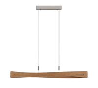 LED Suspension Beazina à intensité variable (Moderne) en Marron Métal e. a. pour Salon & Salle manger (1 lampe,à), bois suspension