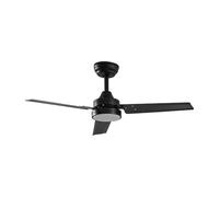 Lindby LED Ventilateur de plafond avec lampe Aerallo (Moderne) en Noir Métal e. a. pour Salon & Salle à manger (1 lampe,à),
