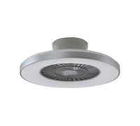 Ventilateur de plafond LED Lindby Smart Paavo, argent, silencieux, Tuya Paavo Lindby, dimmable, gris, Salon / Salle à manger, Matière Plastique, Moderne