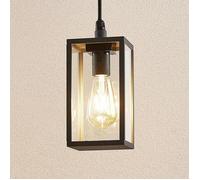 Lindby suspension d'extérieur Filimon, anthracite, 22 cm, IP44, E27 Filimon Lindby, dimmable, noir, Aluminium, Moderne