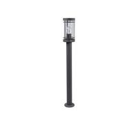 Lindby Luminaire extérieur Djori (Moderne) en Gris Inox (1 lampe,à E27), Borne lumineuse luminaire pour socle