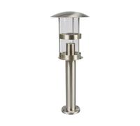 Lindby Luminaire extérieur Noemi (Moderne) en Gris Inox (1 lampe,à E27), borne eclairage exterieur lumineuse luminaire pour socle
