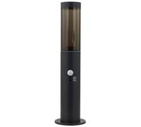 Lindby Luminaire extérieur Statius (Moderne) en Noir Métal (1 lampe,à E27), Borne lumineuse luminaire pour socle