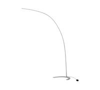 Lindby Moderne Lampe à arc moderne en aluminium avec LED et dimmer - Piegato Acier/Plastique Argenté Oblongue/Luminaire/Lumiere/Éclairage/intérieur/Salon