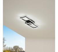 Lindby Plafonnier d'extérieur LED Finian, 64 cm x 21 cm, CCT à intensité Finian Lindby, dimmable, noir, Matière Plastique, Moderne, Plafonnier extérieur LED