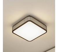 Lindby Plafonnier d'extérieur LED Lurinda, 26 cm noir, IP44 Lurinda, noir, Aluminium, Moderne, Plafonnier extérieur LED