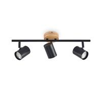 Lindby Plafonnier Xiomara à intensité variable (Moderne) en Noir Métal e. a. pour Salon & Salle manger (à 3 lampes, GU10) Luminaire Lampe Plafond Eclerage Eclairage