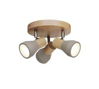 Lindby Spot en béton Filiz à intensité variable (Scandinave) Gris e. a. pour Chambre coucher (à 3 lampes, E14) Lampe encastrable plafonnier applique