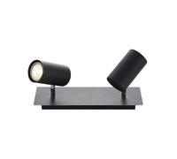 Lindby Spot Joffrey à intensité variable (Moderne) en Noir Métal e. a. pour Salon & Salle manger (à 2 lampes, GU10) Lampe encastrable plafonnier applique