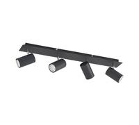 Lindby Spot Joffrey à intensité variable (Moderne) en Noir Métal e. a. pour Salon & Salle manger (à 4 lampes, GU10) Lampe encastrable plafonnier applique