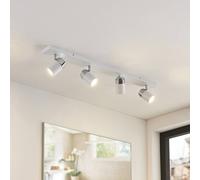 Lindby spot Kardo, 4 lampes, blanc, métal, IP44 Kardo Lindby, dimmable, blanc, Salle de bain, Métal, Moderne, Spot