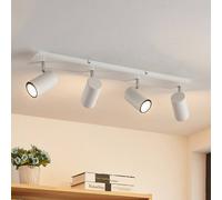 Lindby spot pour plafond Joffrey, 70 cm, blanc, 4 lampes, GU10 Joffrey Lindby, dimmable, blanc, Salon / Salle à manger, Métal, Moderne, Spot