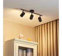 Lindby spot pour plafond Jorell, noir, 51 cm, 3 lampes, GU10 Jorell Lindby, dimmable, noir, Bureau, Métal, Moderne, Spot