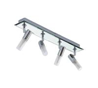 Lindby spot de salle bain Zela, longueur 53 cm, chromé, à 4 lampes Zela Lindby, dimmable, argenté, Salle de bain, Métal, Moderne, Spot