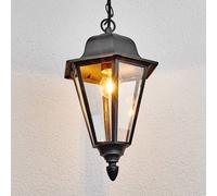 Lindby, suspension d'extérieur Edana, 40 cm, anthracite, E27, IP44 Edana dimmable, noir, Aluminium, Moderne