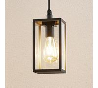 Lindby suspension d'extérieur Filimon, anthracite, 22 cm, IP44, E27 Filimon Lindby, dimmable, noir, Aluminium, Moderne