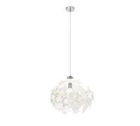 Lindby Suspension en Tissu Maple à intensité variable (Jeunes, étudiants) Blanc e. a. pour Salon & Salle manger (1 lampe,à E27)