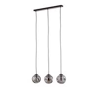 Lindby Suspension en verre Valentina à intensité variable (Moderne) Gris Verre e. a. pour Salon & Salle manger (à 3 lampes, E14)