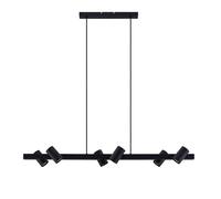 Lindby Suspension Savoli à intensité variable (Moderne) en Noir Métal e. a. pour Salon & Salle manger (à 6 lampes, GU10) Luminaire