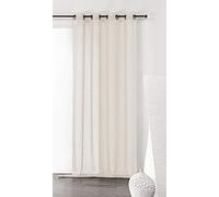 Linder 0169/11/375FR Uni Naturel Rideau à Œillets Polyester Ivoire 150 x 240 cm