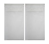 Linder 0169 /11/427 Paire de Vitrages Droits Kaolin Point Clair cru Passe Tringe 60 x 200 cm