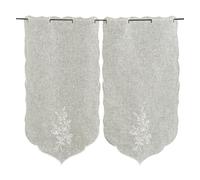 Linder 0169 /11/78061/440 Paire de Vitrages Droits Manon cru Passant 45 x 90 cm, Blanc