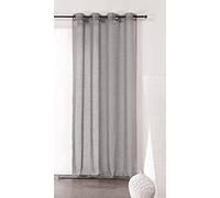 Linder 0169/90/375FR Uni Naturel Rideau à Œillets Polyester Gris clair 150 x 240 cm