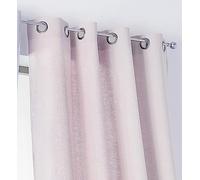 Linder 0269/60/375 Rideau avec 8 Oeillets Fusil Ronds Polyester/Lin Lavé Rose Poudré 140 x 250 cm