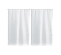Linder 0323 /10/415 Paire de Vitrages Droits Etamine Blanc Passe Tringle 55 x 120 cm