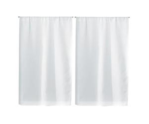 Linder 0323 /10/415 Paire de Vitrages Droits Etamine Blanc Passe Tringle 70 x 120 cm