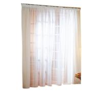 Linder 0390/10/344 Voilage Grande Largeur Polyester Lin Blanc Galon Fronceur 420 x 240 cm