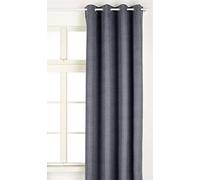 LINDER 0552/49/375FR Rideau Occultant Oxford Bleu Jean Oeillets 140 x 240 cm