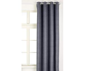 LINDER 0552/49/375FR Rideau Occultant Oxford Bleu Jean Oeillets 140 x 240 cm