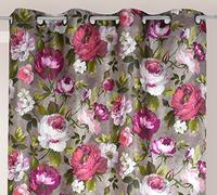 Linder 0669/79/49877/377FR/150x260 Fantaisie Rideau Impression Fleur Polyester Multicolore 150 x 260 cm