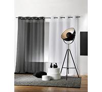 Linder 1013/69/375AB Uni Rideau à Œillets Polyester Rouge 145 x 240 cm