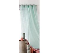 Linder 171/41/375AB Uni Voilage Polyester/Coton Turquoise 147 x 260 cm