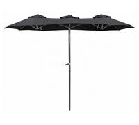 Linder Exclusiv Parasol de jardin 300x150x220 cm Gris foncé