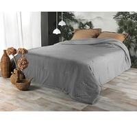 Linder Jeté de lit Pompon Coloris Gris en 180x240cm