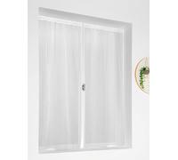 Linder Paire de vitrages Scala Blanc azuré en 60x140cm