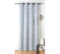 LINDER Rideau à Motif Soleil - Style Solaire - Finition Œillets Canon de Fusil - Coloris Bleu Ciel - Dimensions 140x260cm - 66% Coton 34% Polyester - Collection Soleil