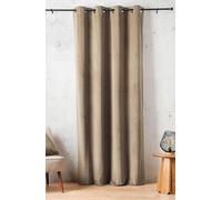 Linder Rideau Isolant obscurcissant Thermique - Effet Peau de pêche - Coloris Beige Camel - Finition œillets Canon de Fusil - Dimensions 135x260cm - 100% Polyester - Collection Baltic