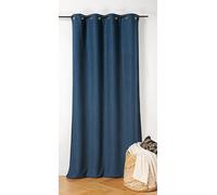 LINDER Rideau Isolant Thermique et obscurcissant Inuit Bleu Minuit Finition œillets Canon de fusil140x260cm