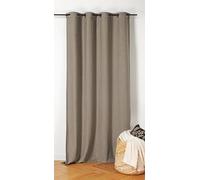 LINDER Rideau Isolant Thermique et obscurcissant Inuit Taupe Finition œillets Canon de fusil140x260cm