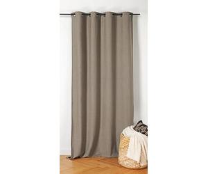 LINDER Rideau Isolant Thermique et obscurcissant Inuit Taupe Finition œillets Canon de fusil140x260cm