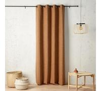 LINDER Rideau Isolant Thermique et obscurcissant - Style Naturel - Orange Brûlé - Finition œillets Canon de Fusil - 135x260cm - 100% Polyester - Collection Adélie