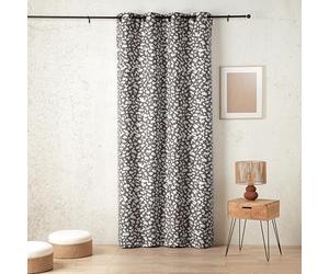 LINDER Rideau Isolant Thermique et phonique - Style Nature - Gris Lave - œillets Canon de Fusil - 140x240cm - 62% Polyester 37% Coton 1% Autres Fibres - Collection Bouleau