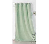 LINDER Rideau Outdoor déperlant - tissé et Teint en France - Finition Oeillets Canon de Fusil antioxydant - Coloris Vert d'eau - Dimensions 135x240cm - 100% Polyester - Collection Toile EXTÉRIEURE