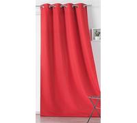 LINDER Rideau Outdoor déperlant - tissé et Teint en France - Finition Oeillets Canon de Fusil antioxydant - Coloris Rouge - Dimensions 135x240cm - 100% Polyester - Collection Toile EXTÉRIEURE