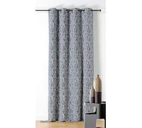 LINDER - Rideau Tissus Upcyclé - Tissé et Teint en France - Rideau Style Mineral Moucheté - Finition Œillets Canon de Fusil - Coloris Bleu Cobalt - Dimensions 140x240cm - Collection Basalte