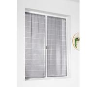 Linder - Vitrages à la Paire cordelette Polyester Gris 55 x 120 cm
